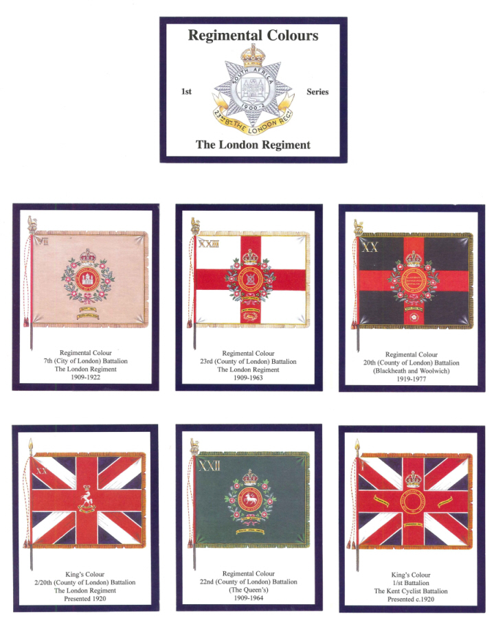 The London Regiment 1st Series - 'Regimental Colours' Trade Card Set by David Hunter